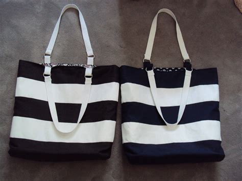 maple large striped tote bag.